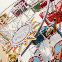 Goldy Gopher sitting on a Ferris Wheel